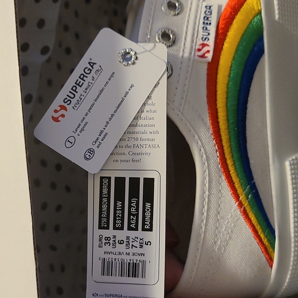 SUPERGA Embroidered Rainbow Sneakers - Picture 11 of 13
